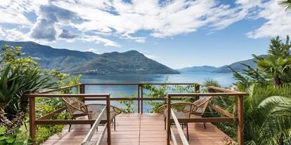 Hundehotel - Unterkunftsart: Hotel - Bodio TI - Aussichtspunkt im Park - Parkhotel Brenscino Brissago