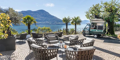 Hundehotel - Unterkunftsart: Hotel - Bodio TI - Outdoor Lounge - Parkhotel Brenscino Brissago