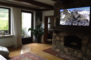 Ferienhaus mit Hund: Wohnzimmer mit Blick ins Esszimmer - Landhaus Tamberg im Nationalpark Kalkalpen