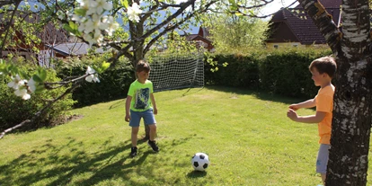Hundehotel - in einer Ferienanlage/Wohnanlage - Großarl - Garten mit Fußballtoren - Appartement Mama