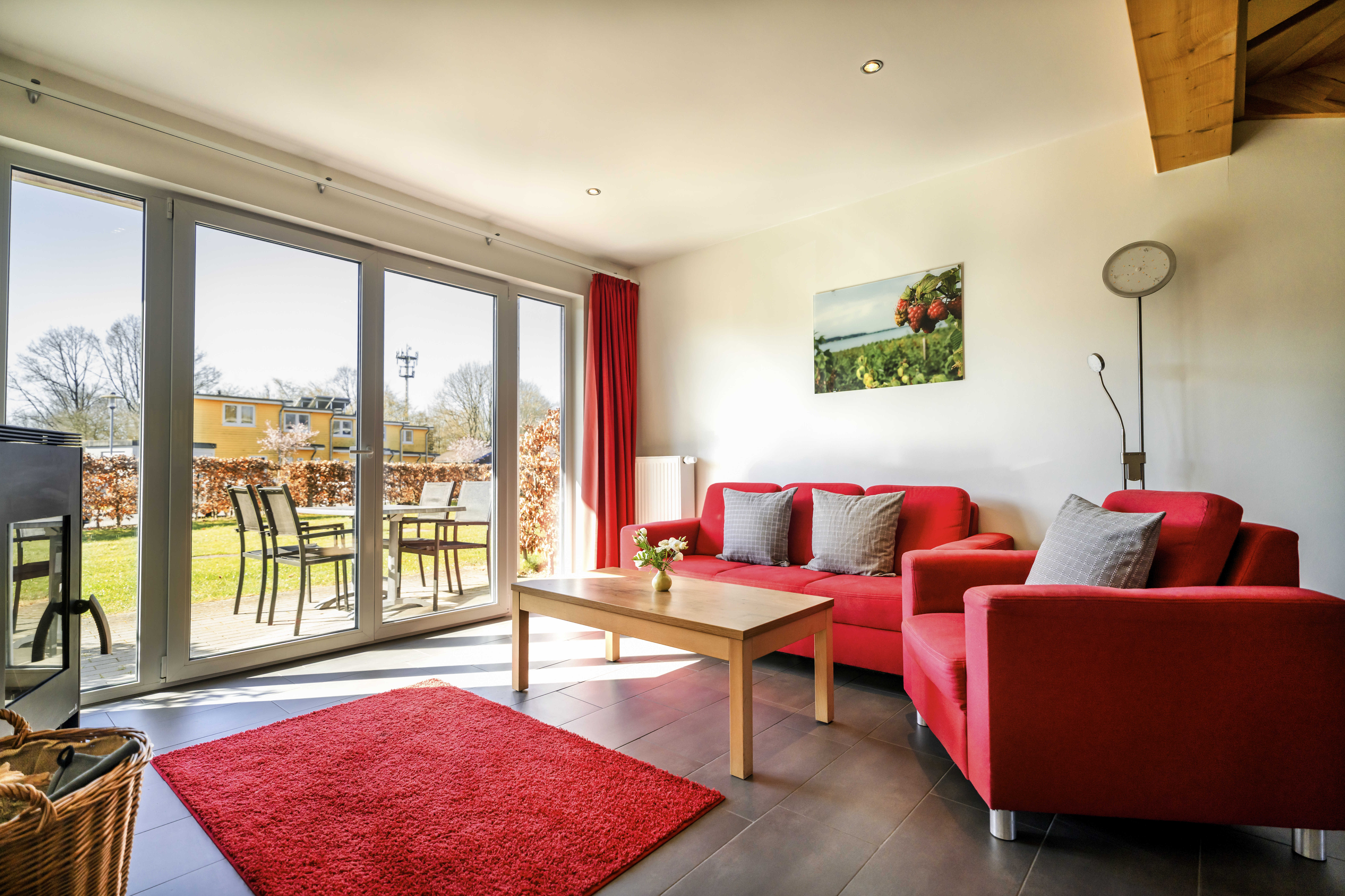 Hundehotel - Premiumhaus Wohnbereich - Premiumhaus in Damp