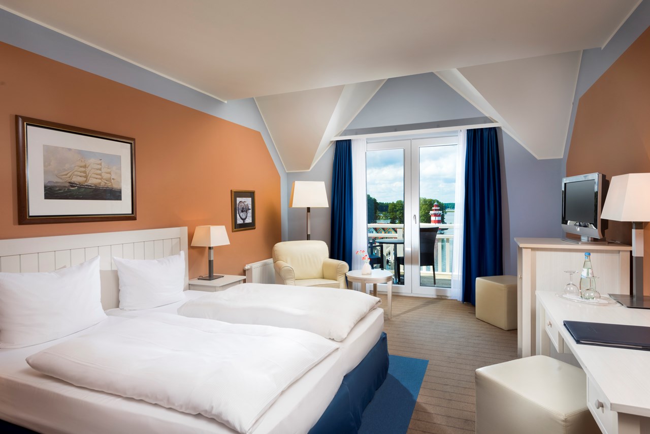 Sunday Resort Rheinsberg Zimmerkategorien Superior Zimmer mit Seeblick