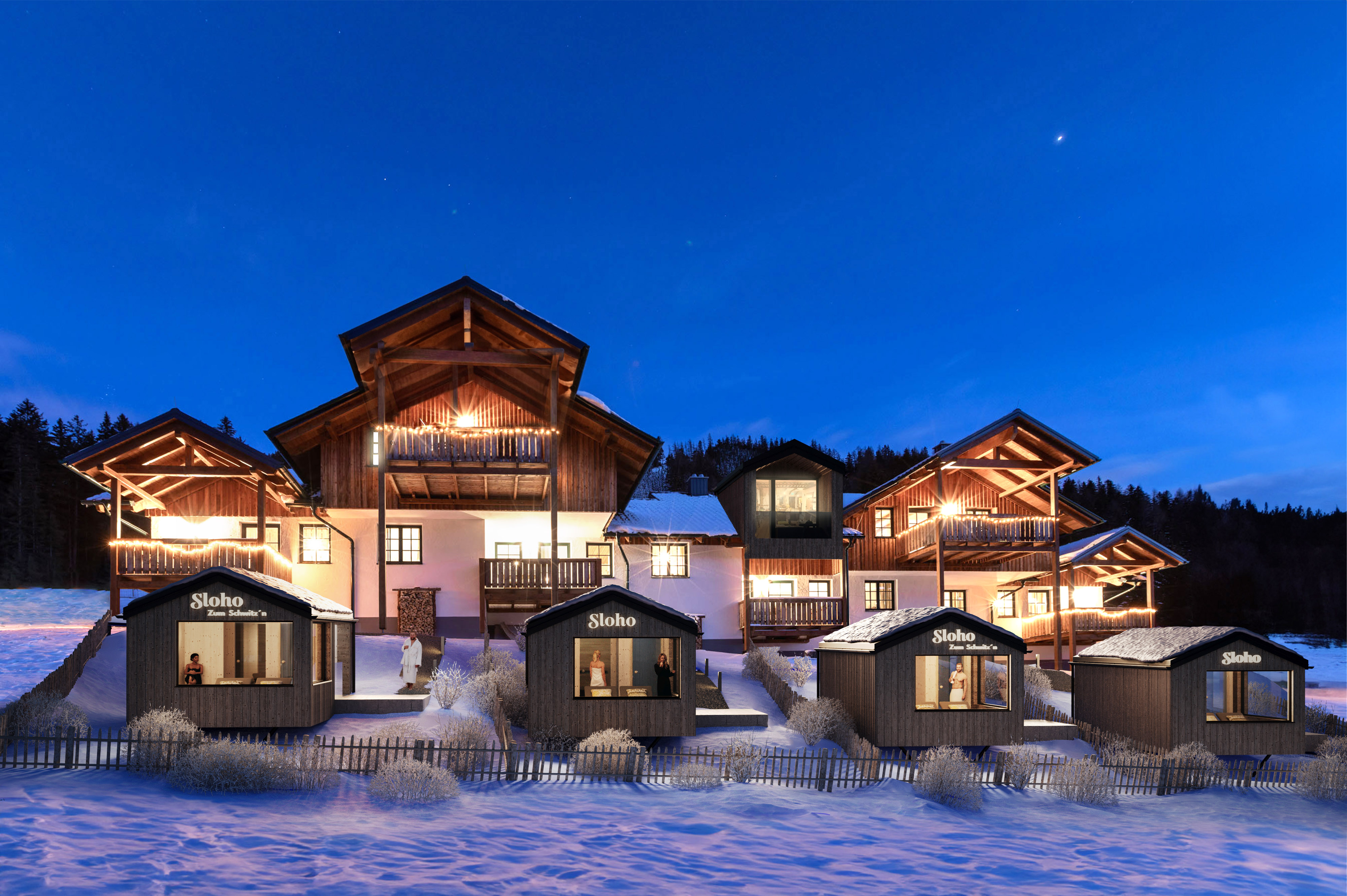 Hundehotel - Umgebungsschwerpunkt: am Land - Ab Winter 2023/24: Eigene Saunahäuschen mit herrlichem Blick - Sloho Bergurlaub