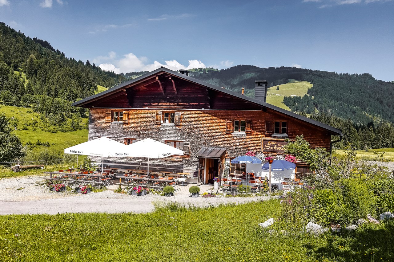 Alpin Chalets Oberjoch Ausflugsziele Alpe Untere Schwande