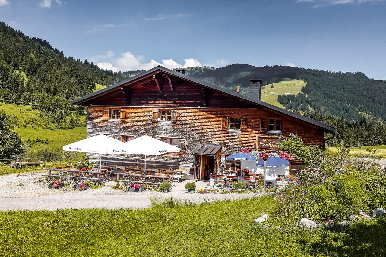 Alpin Chalets Panoramahotel Oberjoch Ausflugsziele Alpe Untere Schwande