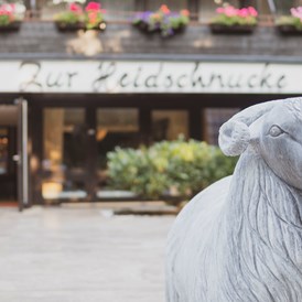 Urlaub-mit-Hund: Hoteleingang - Hotel Zur Heidschnucke