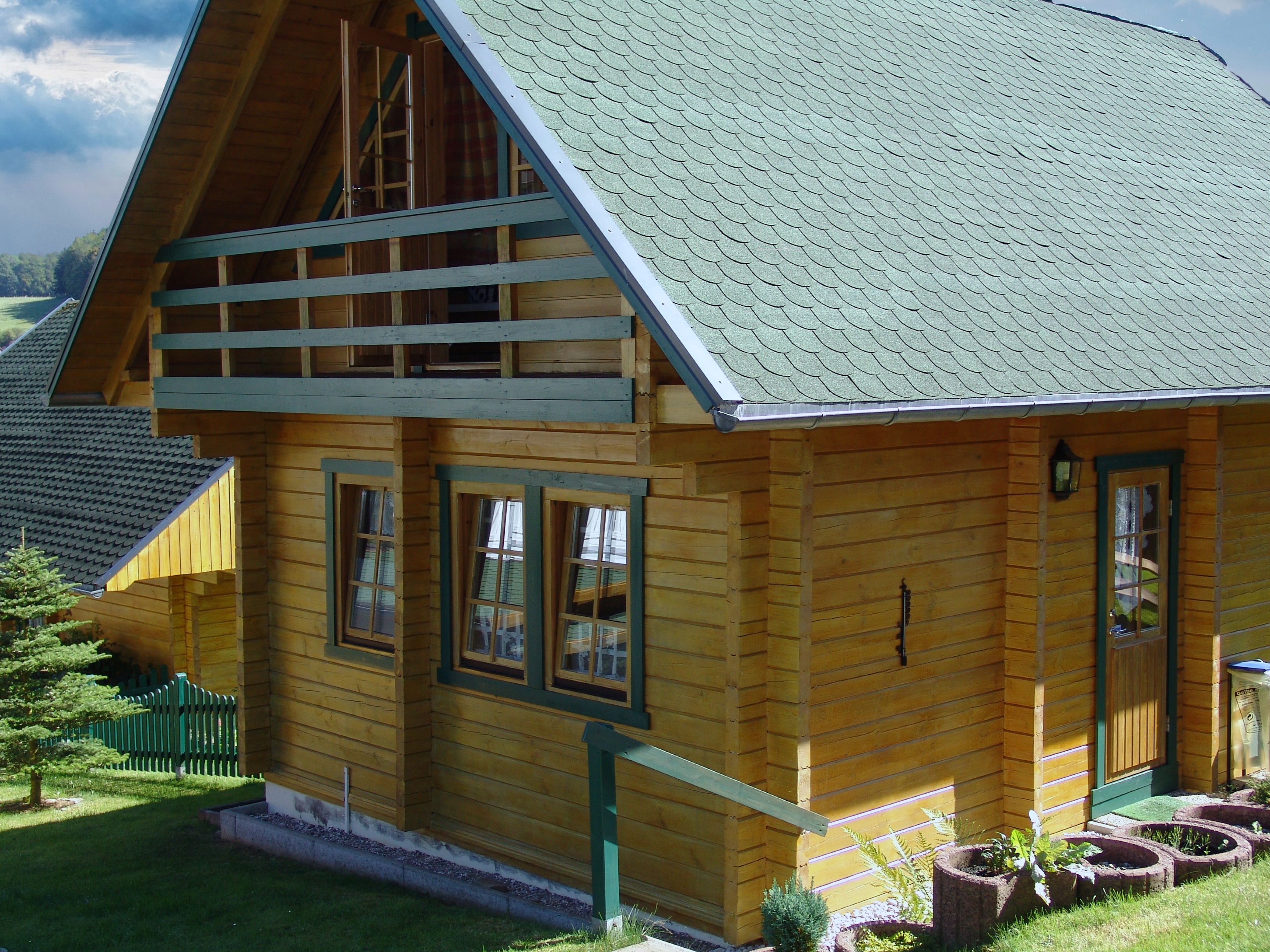 Ferienhaus mit Hund: Der Fuchsbau - Blockhaus 2