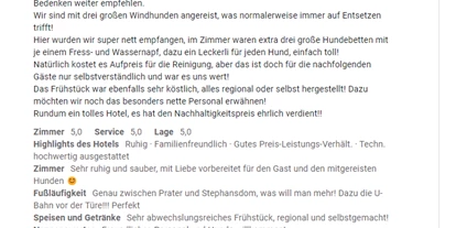 Hundehotel - Doggies: 3 Doggies - Google Rezension Henriette Stadthotel - Henriette Stadthotel Vienna
