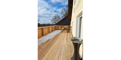 Hundehotel - Mikrowelle - Ostbayern - Großer Balkon. Auch hier darf geraucht werden. - Lienlasmühle