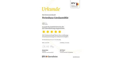 Hundehotel - Mikrowelle - Ostbayern - 5 Sterne - Lienlasmühle