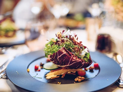 Hundehotel - Trink-/Fressnapf: an der Rezeption - Schruns - Speise 
Relax und Vitalhotel Adler  - Relax und Vitalhotel Adler