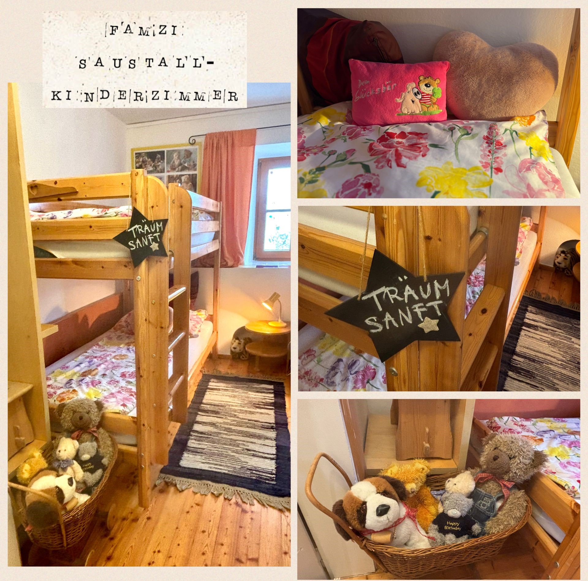 Urlaub-mit-Hund: FamilienZimmer/Ferienappartement  SAUSTALL ( KinderZimmer) - FerienAPPARTEMENTS Landhaus FühlDichWohl - Wohnen | Schlafen