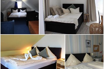 Urlaub-mit-Hund: Ausschnitt Hotelzimmer Betten - NordseeResort Hotel&Suite Arche Noah