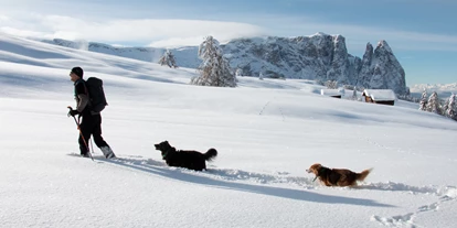 Hundehotel - Feldthurns - Schneeschuhwanderung auf der Seiser Alm  - Hotel Schwarzer Adler