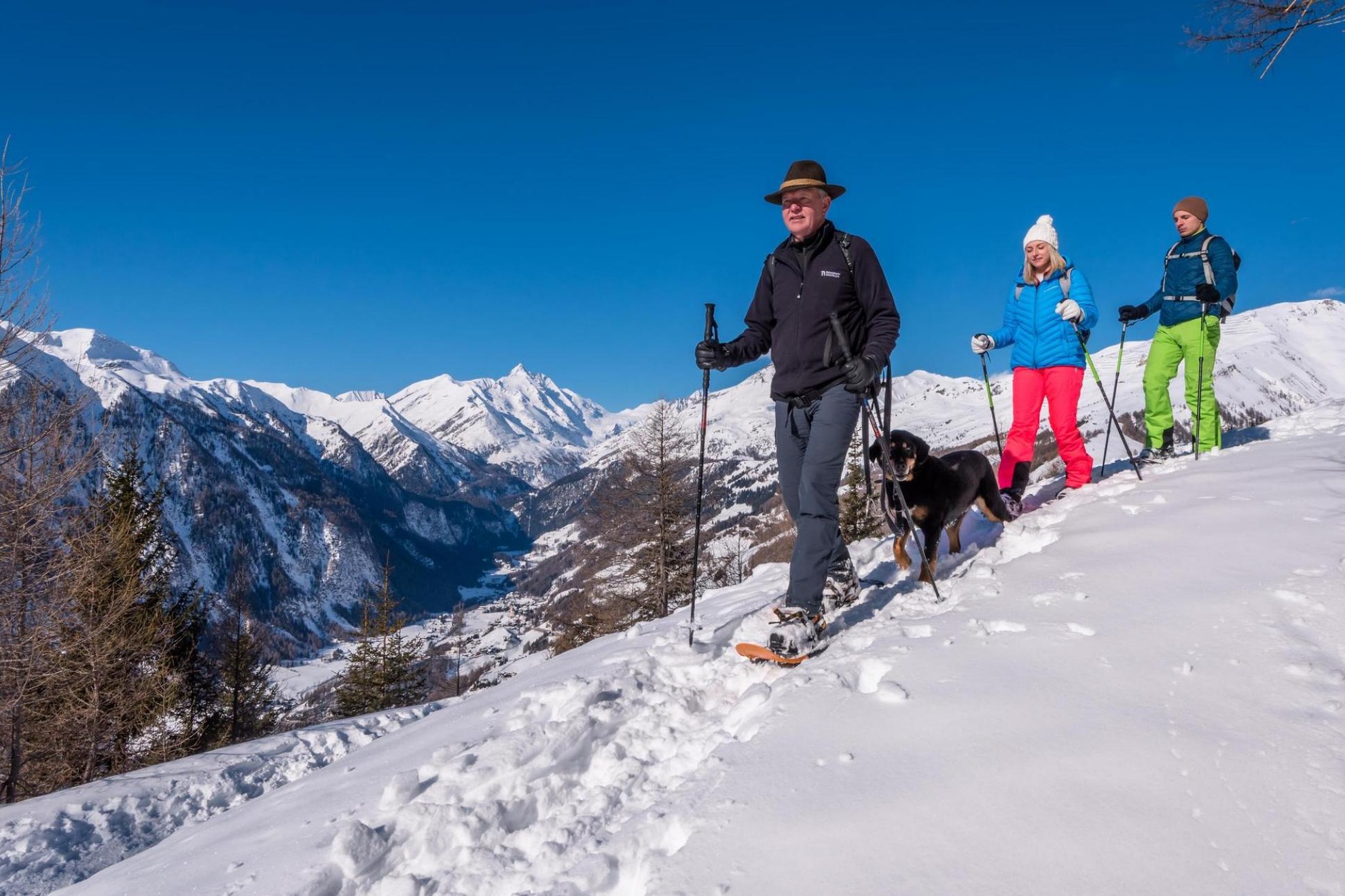 Ferienhaus mit Hund: Schneeschuh-Wandern mit dem Nationalpark-Ranger. Dein Hund darf mit ! - Almchalet Goldbergleiten | Romantische Berghütte - traumhafte Sonnenlage im Nationalpark Hohe Tauern