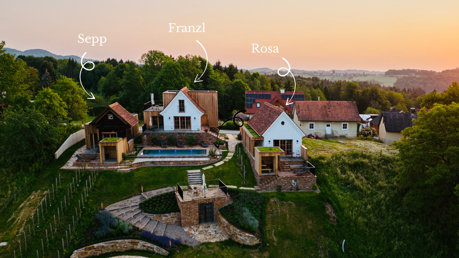 Hundehotel - Sitzplatz im Garten - Am Wildbachberg