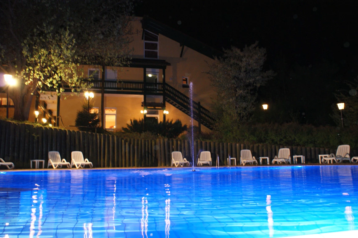 Urlaub-mit-Hund: Pool mit großem Liegebereich - Seehotel Moldan