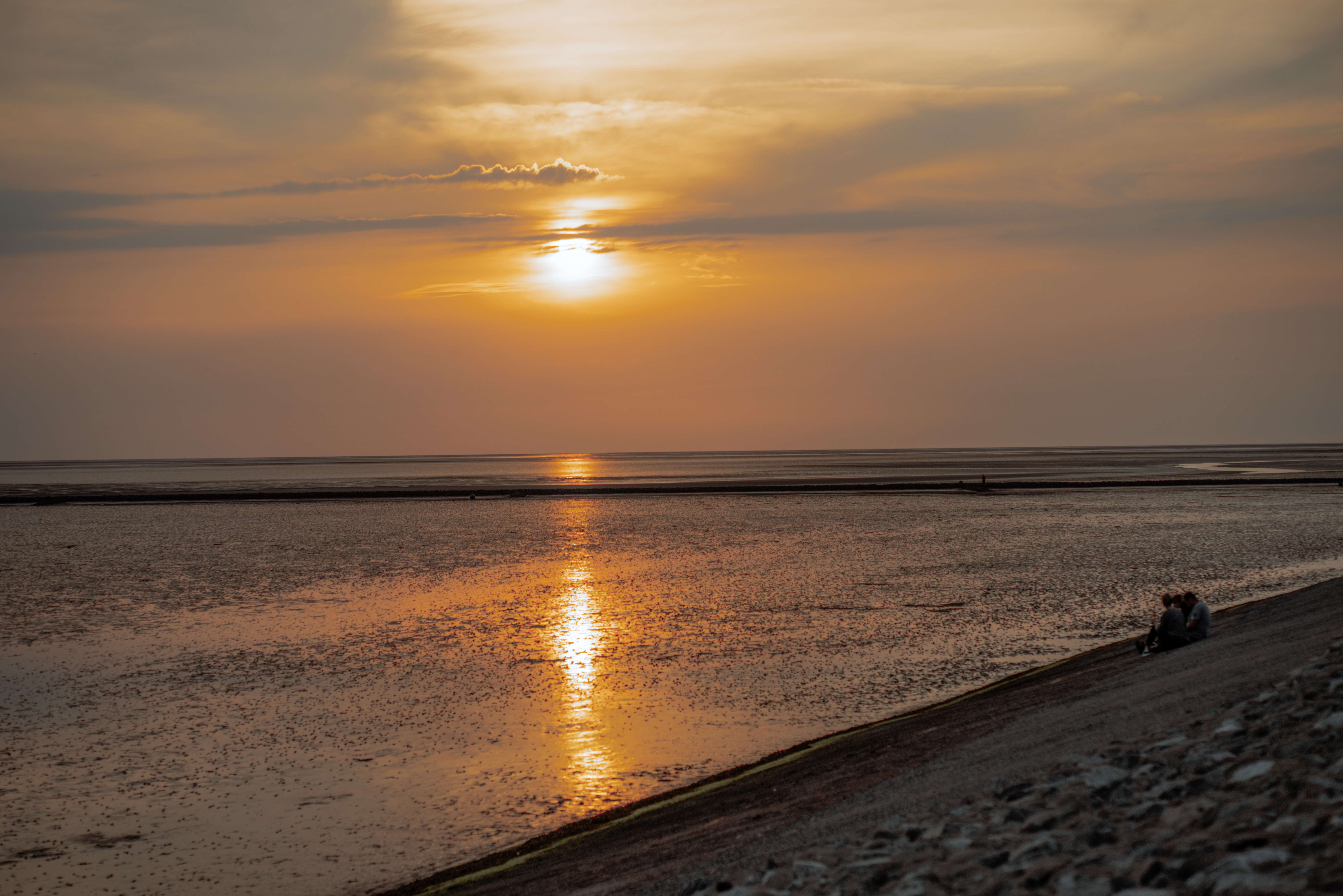 Urlaub-mit-Hund: Die schönsten Sonnenuntergänge im Norden gibt es in Büsum – vor traumhafter Kulisse des Wattenmeers. - Astra Maris Hotel & Apartments - Haus | Umgebung, Urlaub mit Hund, Wasser | Wellness
