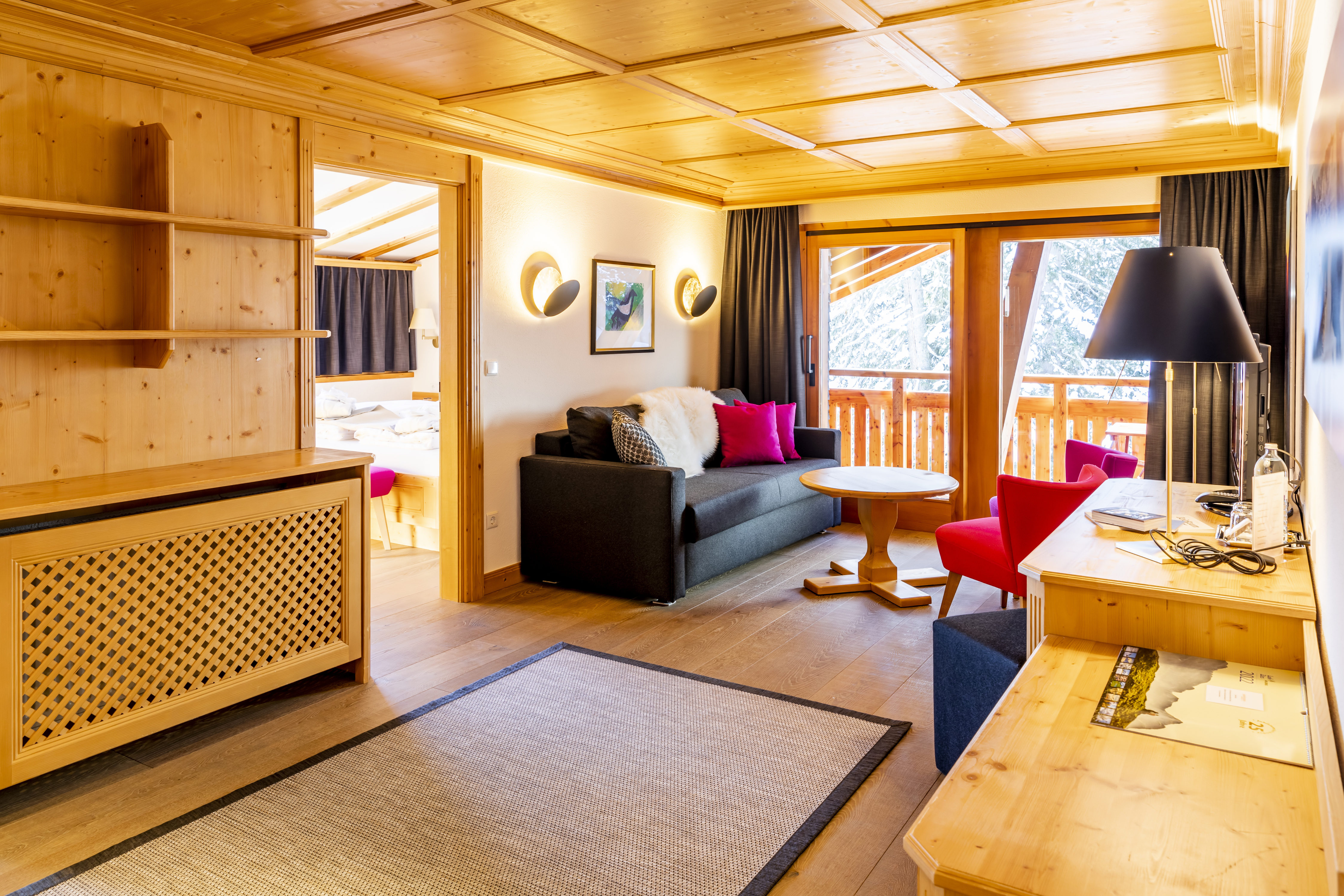 Sporthotel Petersboden & Chalet Hohe Welt - luxury apartments Oberlech Zimmerkategorien Petersboden: Apartment "Wiesele" mit Balkon (ca. 48m²)