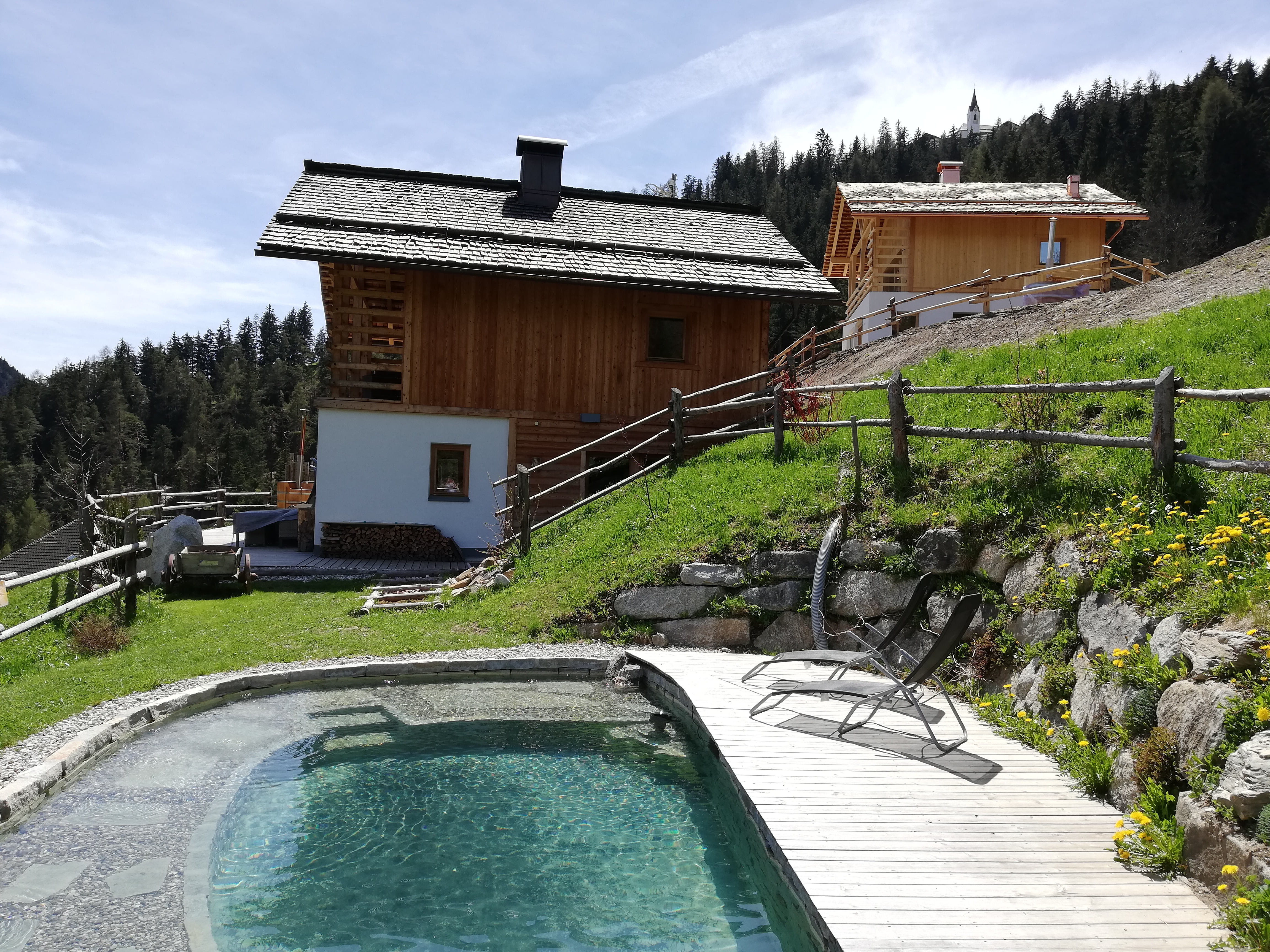 Hundehotel - Italien - Naturchalet Rinkwein mit Pool - Naturchalet