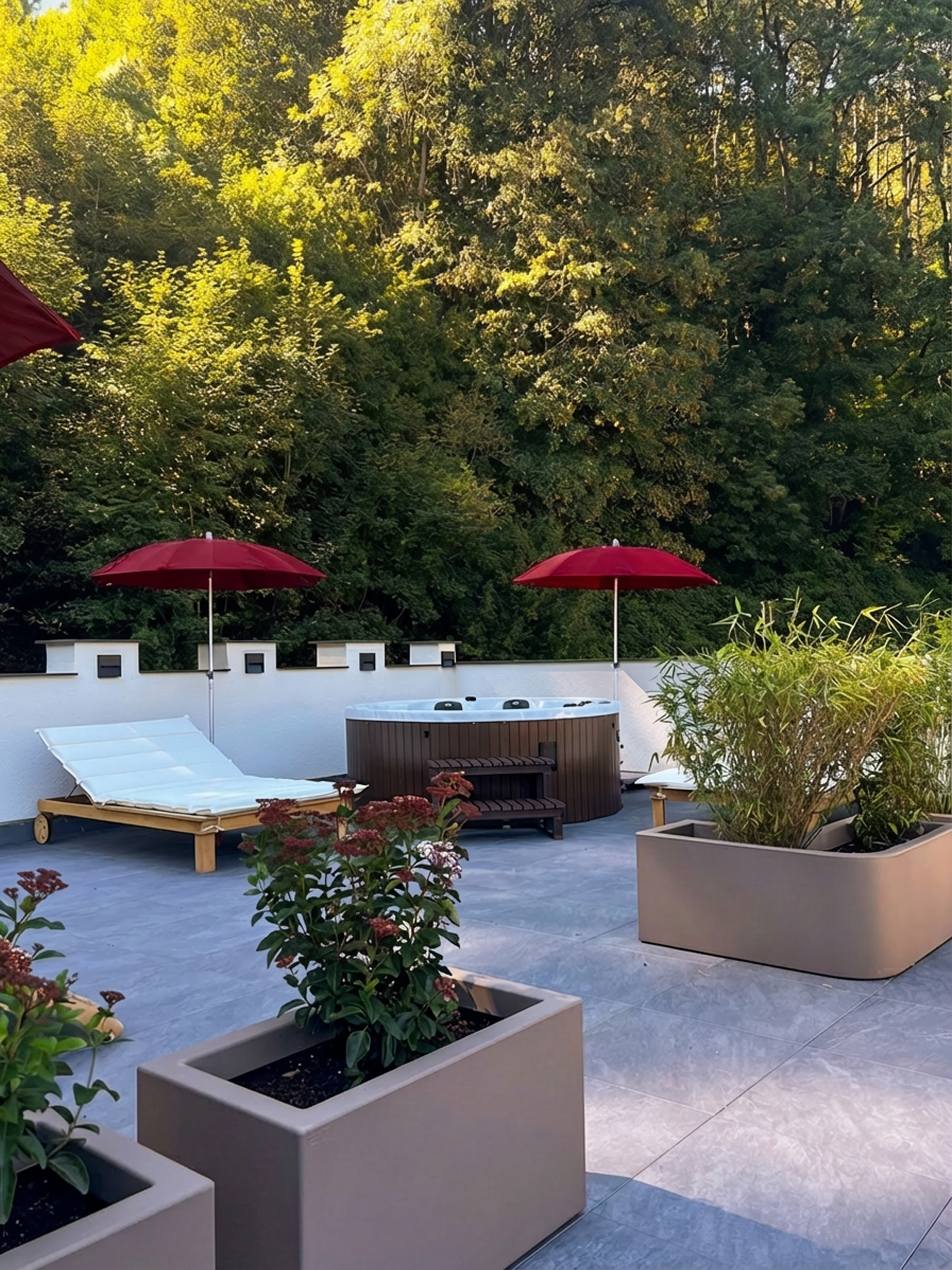 Urlaub-mit-Hund: Dachterrasse - Landgasthof zur Burg Grenzau