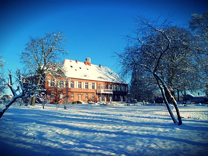 Hundehotel - Pools: Schwimmteich - Winterpracht Schloss Pütnitz - Schloss Pütnitz