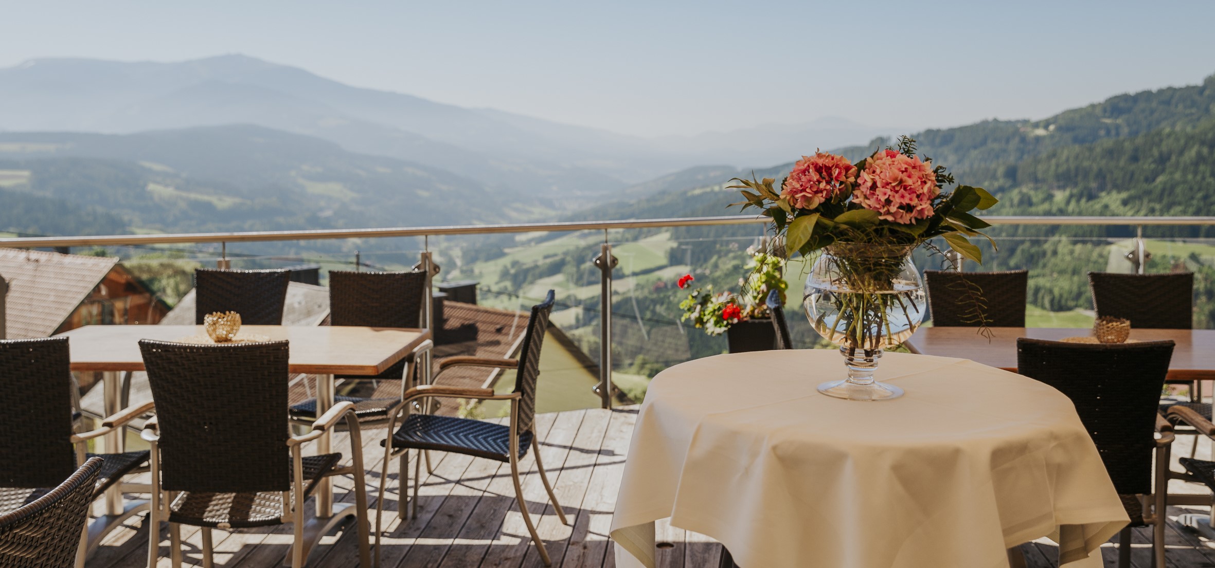 Hundehotel - Kärnten - Panoramaterrasse - Hotel Friesacherhof
