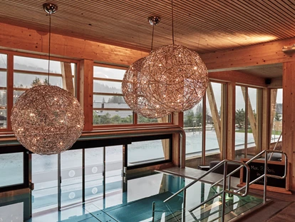 Hundehotel - Pools: Schwimmteich - Infinity-Pool - HUBERTUS MOUNTAIN REFUGIO ALLGÄU