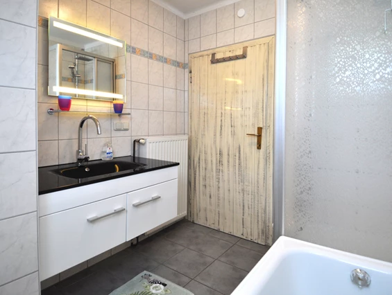 Urlaub-mit-Hund: Badezimmer Ferienwohnung - Accanto Appartements