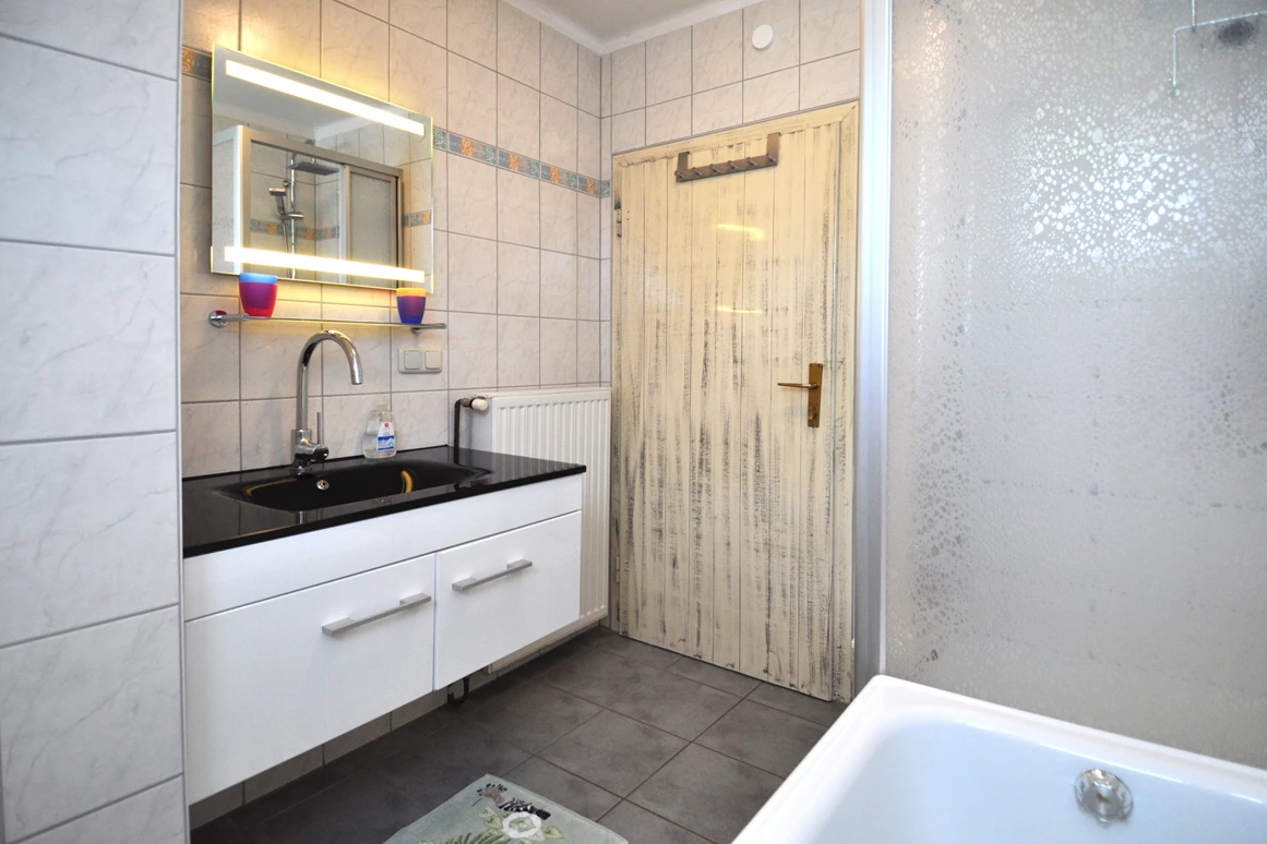 Urlaub-mit-Hund: Badezimmer Ferienwohnung - Accanto Appartements