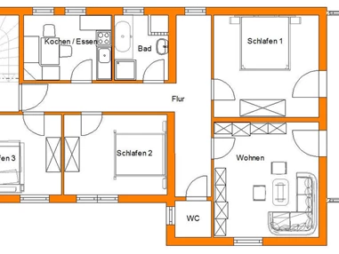Urlaub-mit-Hund: Plan Ferienwohnung - Accanto Appartements