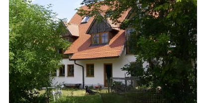 Hundehotel - Umgebungsschwerpunkt: am Land - Castell - Ferienhof Sommerberg vom eingezäunten Garten aus gesehen - Ferienhof Sommerberg