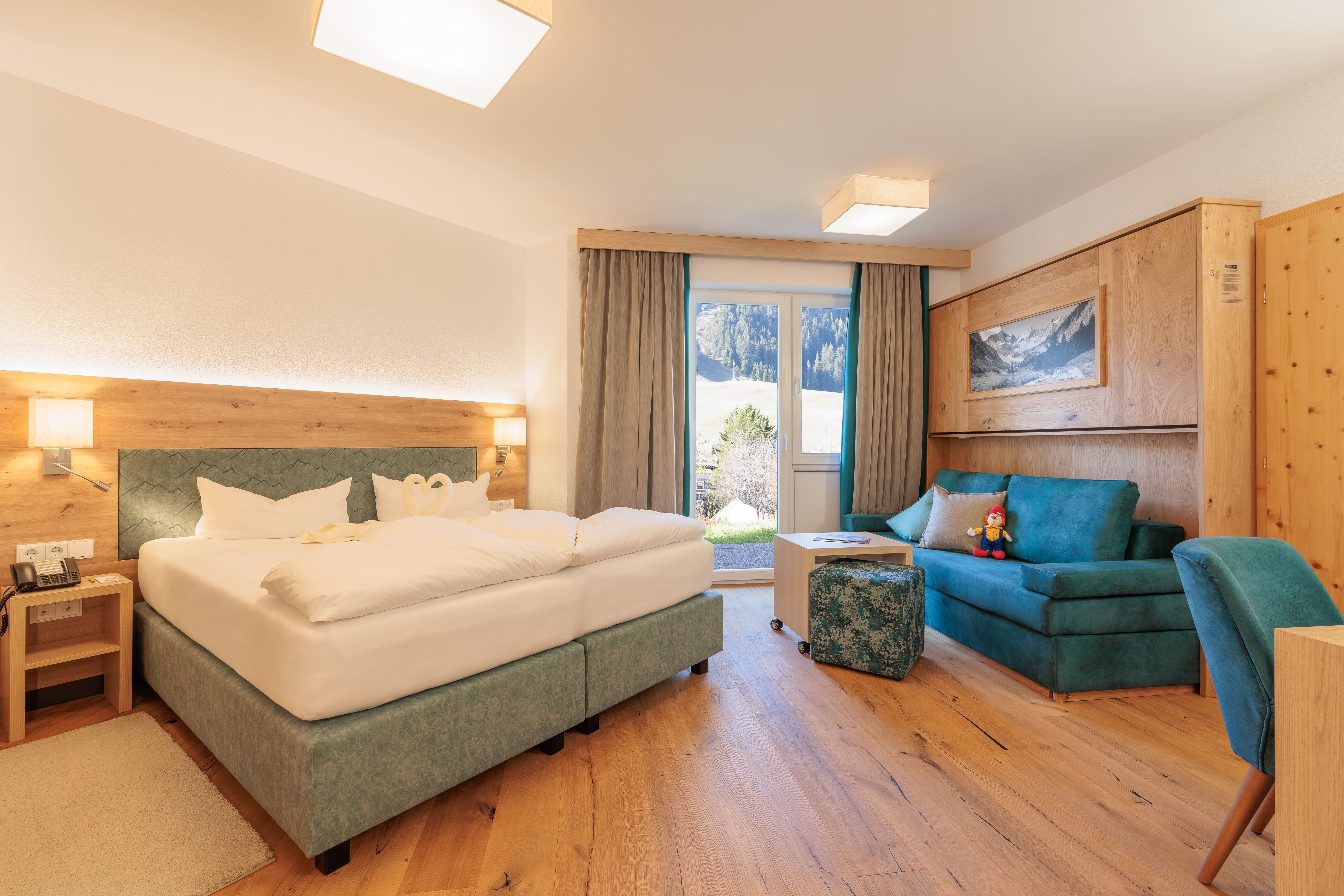 Urlaub-mit-Hund: Bärenglück Zimmer - 1-Raumzimmer - Familotel Kaiserhof**** - Wohnen | Schlafen