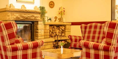Hundehotel - Unterkunftsart: Hotel - Göttingen - Gemütliche Kaminecke in der Lobby - Waldhotel Schäferberg