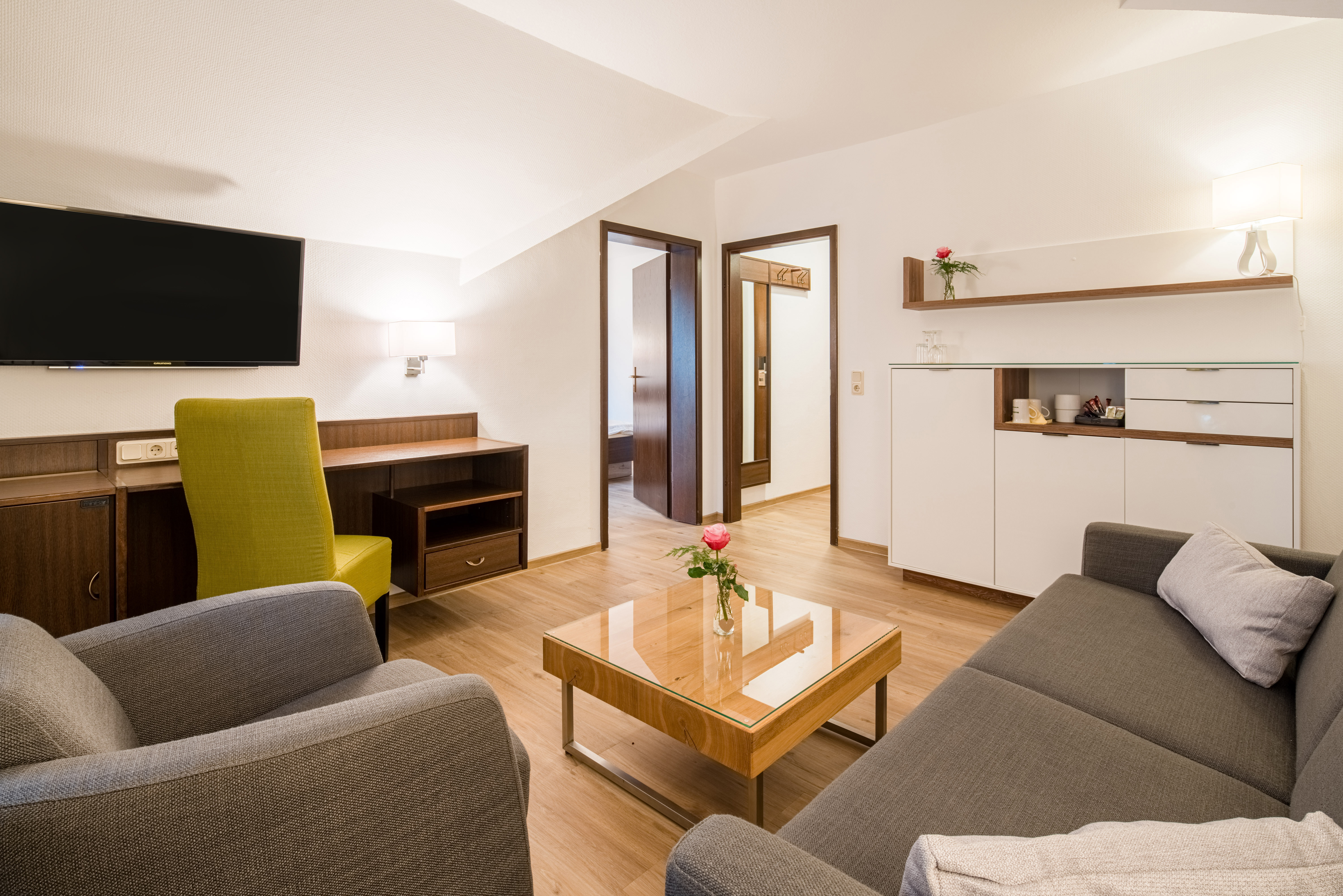 Urlaub-mit-Hund: Appartmentbeispiel - Waldhotel Schäferberg - Wohnen | Schlafen