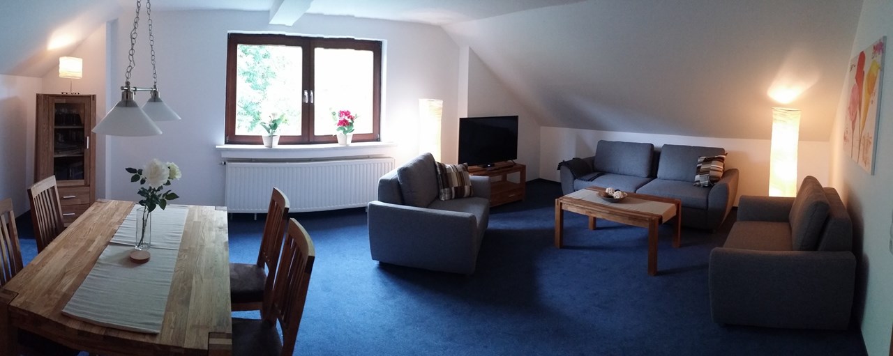 Waldhotel Schäferberg Zimmerkategorien Große Ferienwohnung 1 - 5 Personen im Gästehaus Waldeslust